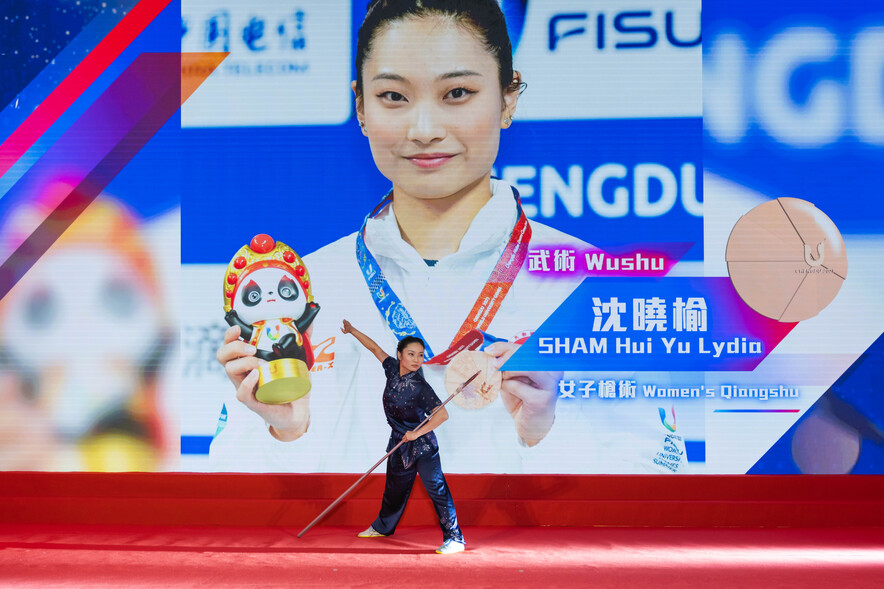 <p>Medallists&rsquo; welcoming session at the Jockey Club Athlete Incentive Awards Scheme Chengdu 2021 FISU World University Games Presentation Ceremony.</p>
